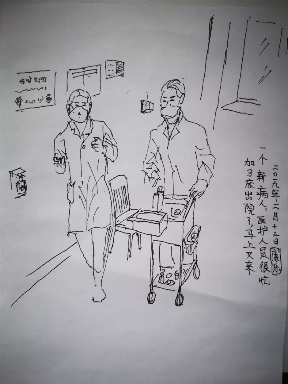 Patient's hand-drawn gift touches medical staff