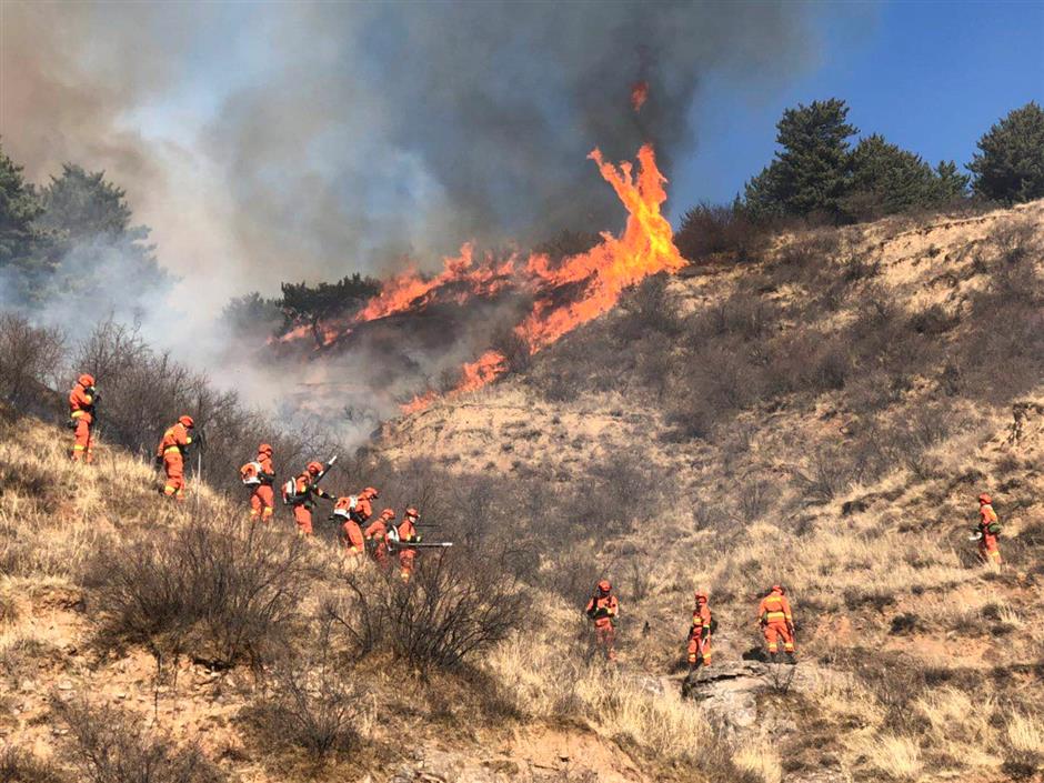 Thousands evacuated from forest fire in northern China SHINE News