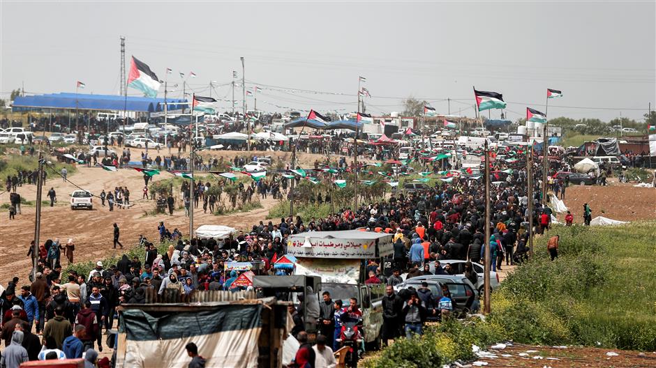 Palestinians rally to mark anniversary of 'Great March of Return'
