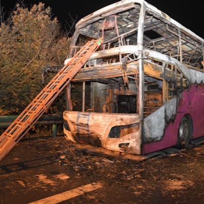 Coach fire in central China caused by passenger carrying explosives