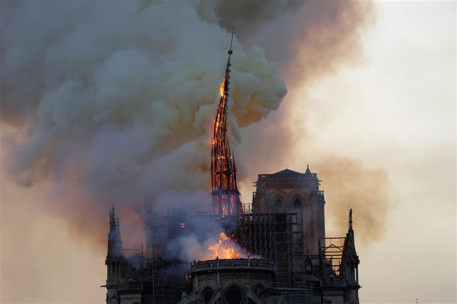 Macron vows to rebuild Notre-Dame after devastating fire