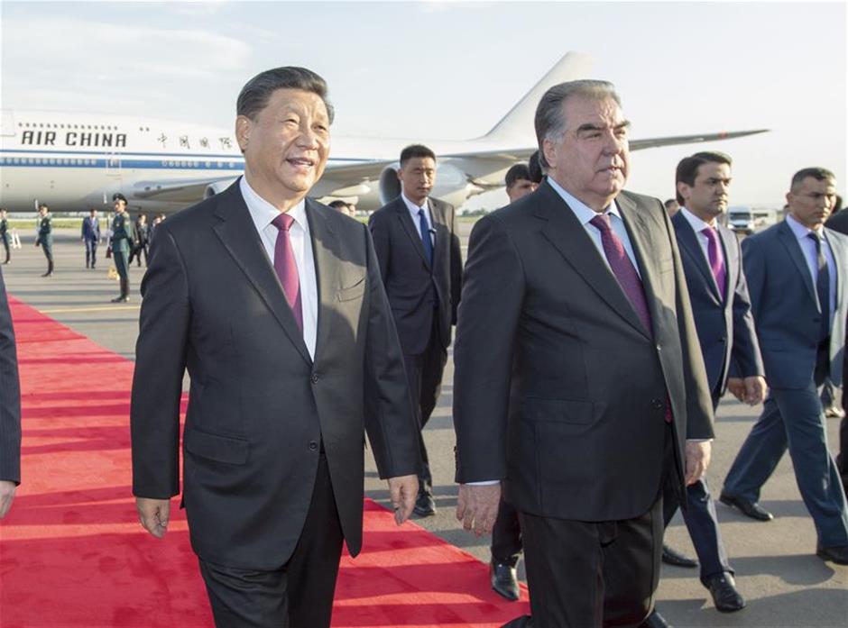 Chinese president arrives in Tajikistan for CICA summit, state visit