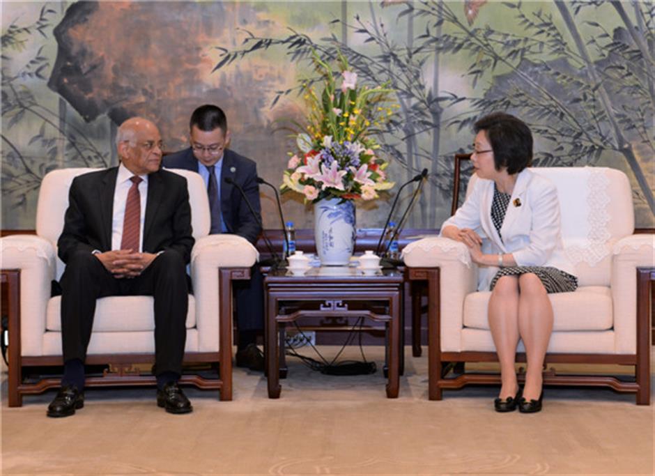 Top Shanghai official meets Egypt house speaker