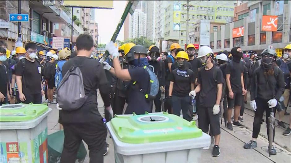 HKSAR gov't strongly condemns radical protesters' violent acts, at least 49 arrested