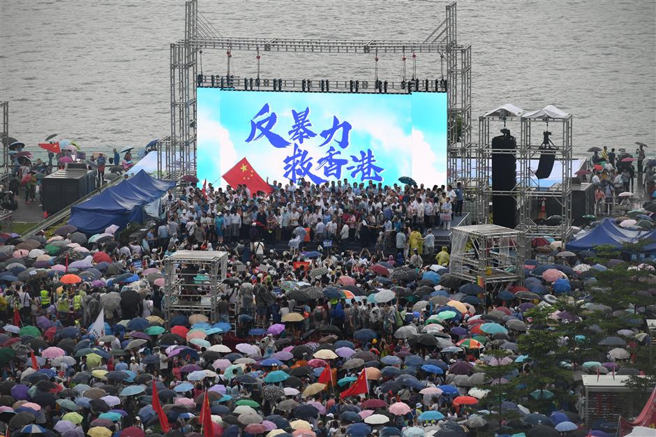 476,000 call for support for HKSAR govt, police, in 'Oppose Violence, Save Hong Kong' rally