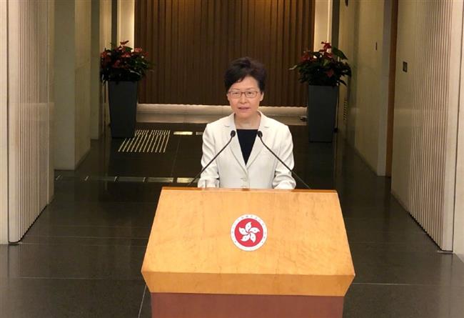 HKSAR chief executive promises maximum efforts to build dialogue platform, reiterates zero-tolerance to violence