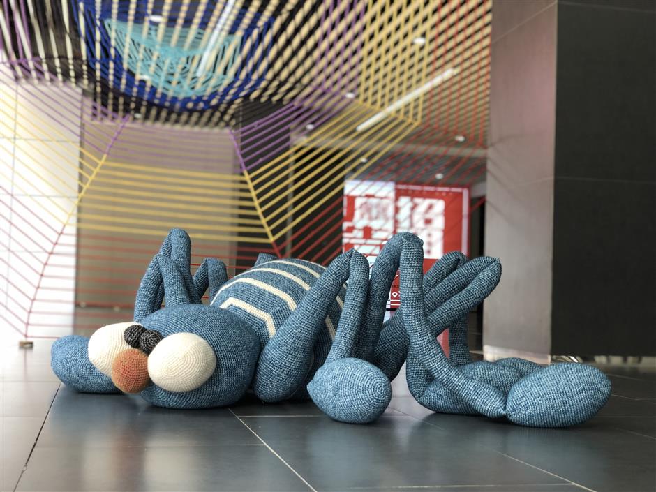 Knitted works highlight the baby blues