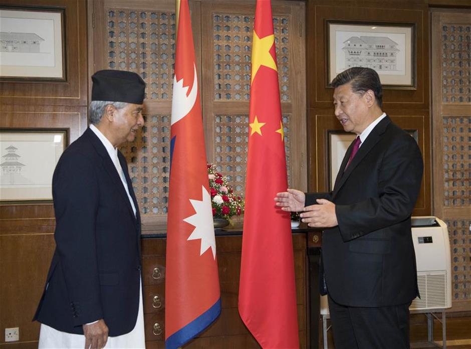 Xi meets Nepali Congress Party chief