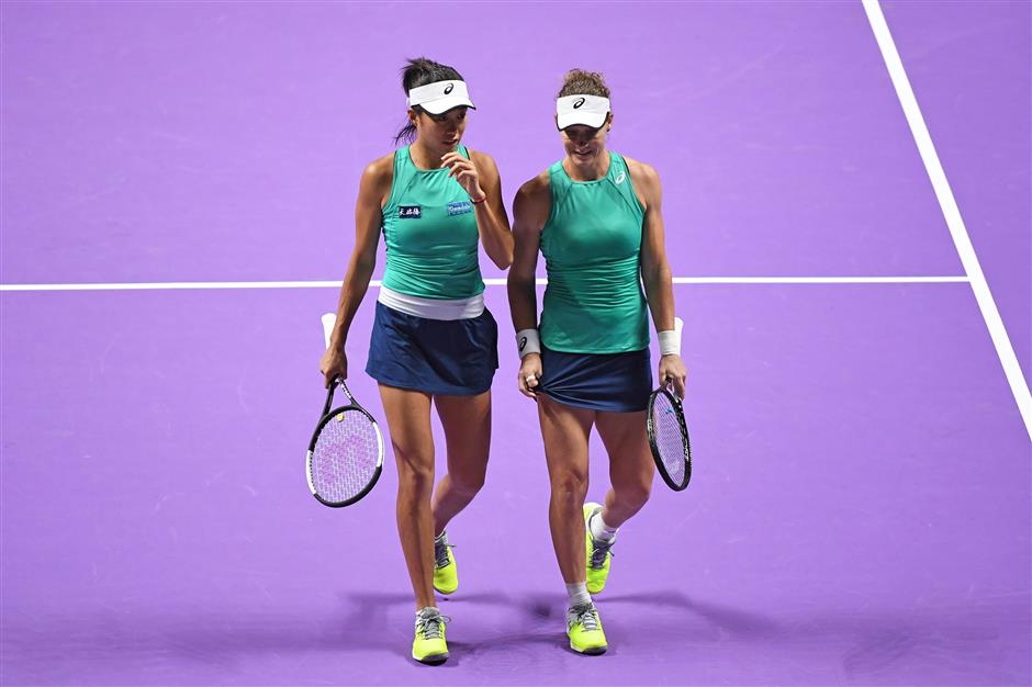 Zhang/Stosur crash out in semis of WTA Finals Shenzhen