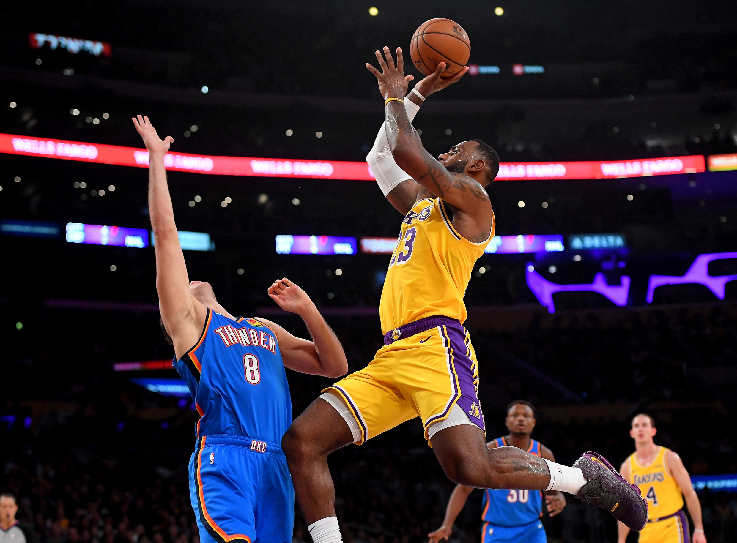 triple-double history for lebron as lakers rattle thunder