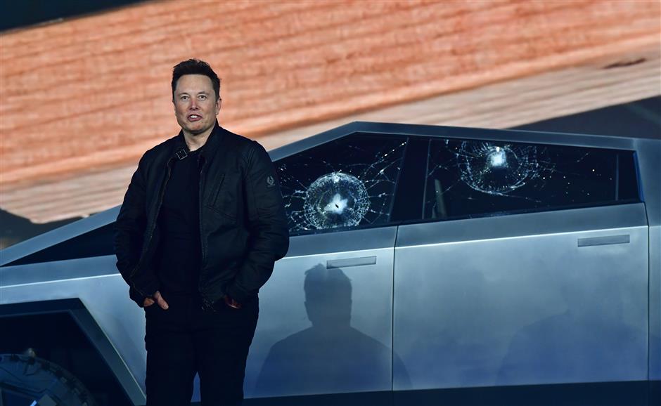 Tesla suffers broken glass mishap during chaotic launch