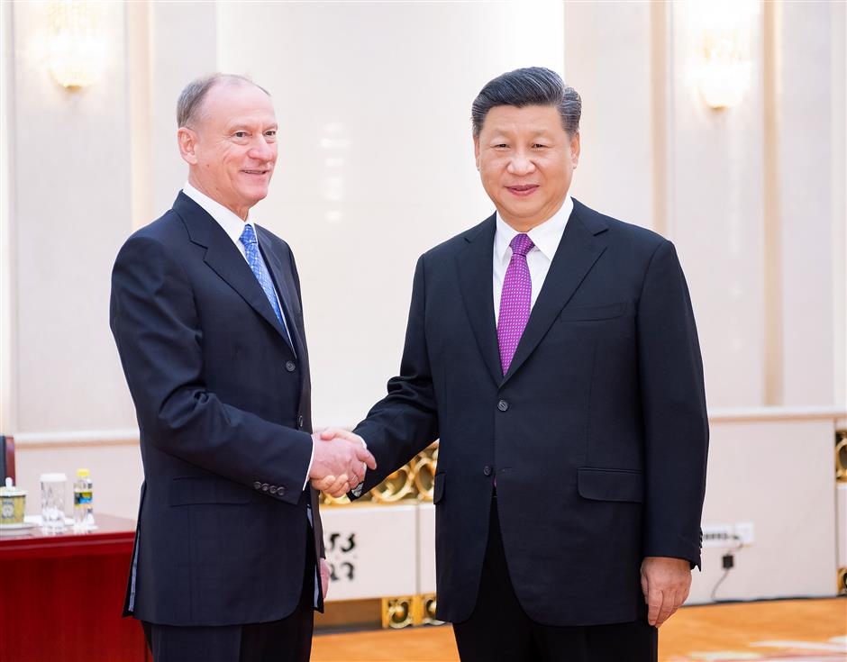 Xi stresses strong strategic support between China, Russia