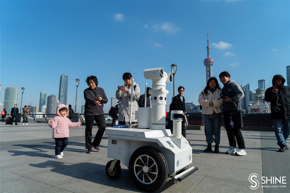 Police robot on New Year's patrol