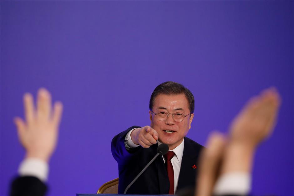 Inter-Korean cooperation to help DPRK-US talks, win support for sanctions relief: S. Korea's Moon