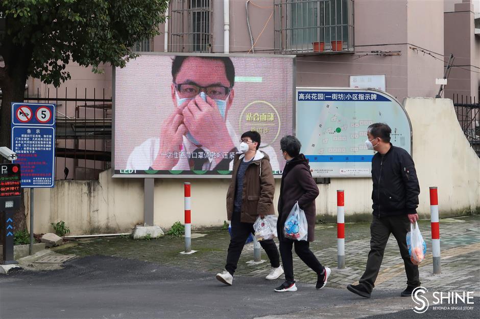 January 2020: quiet city life with masks