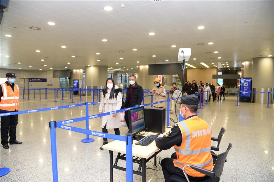 75,000 people enter Shanghai via Pudong, Hongqiao airports