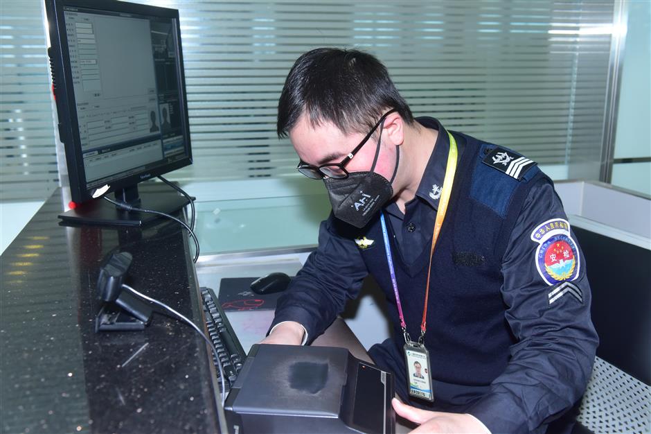 Airport staff ensure passengers are safe