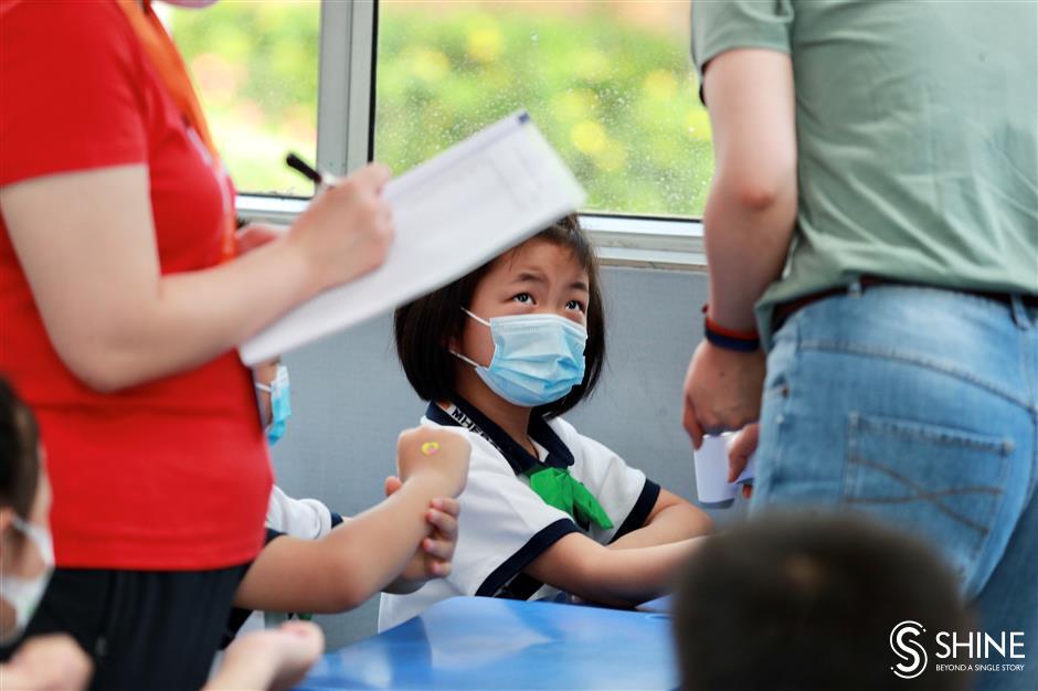 Shanghai's youngest students return to school