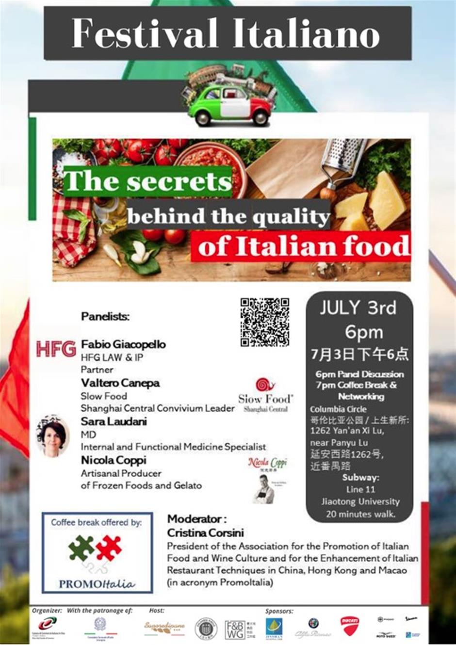 Festival Italiano, July 2nd-5th – Program of Activities