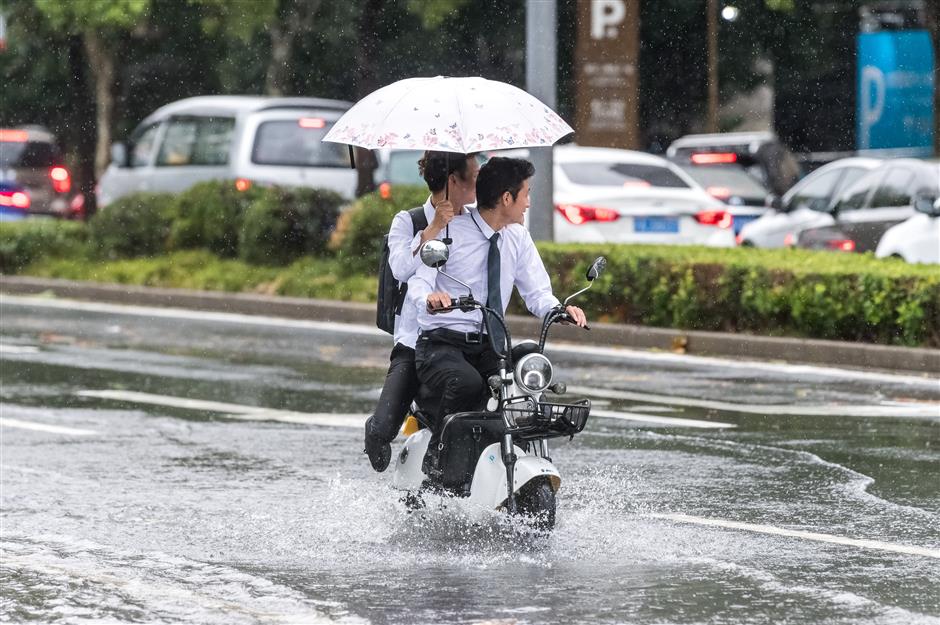 Tropical storm heading away from the city