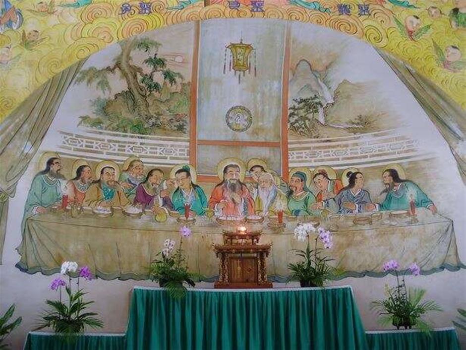 Discover Chinese version of Last Supper in a Taiwan church