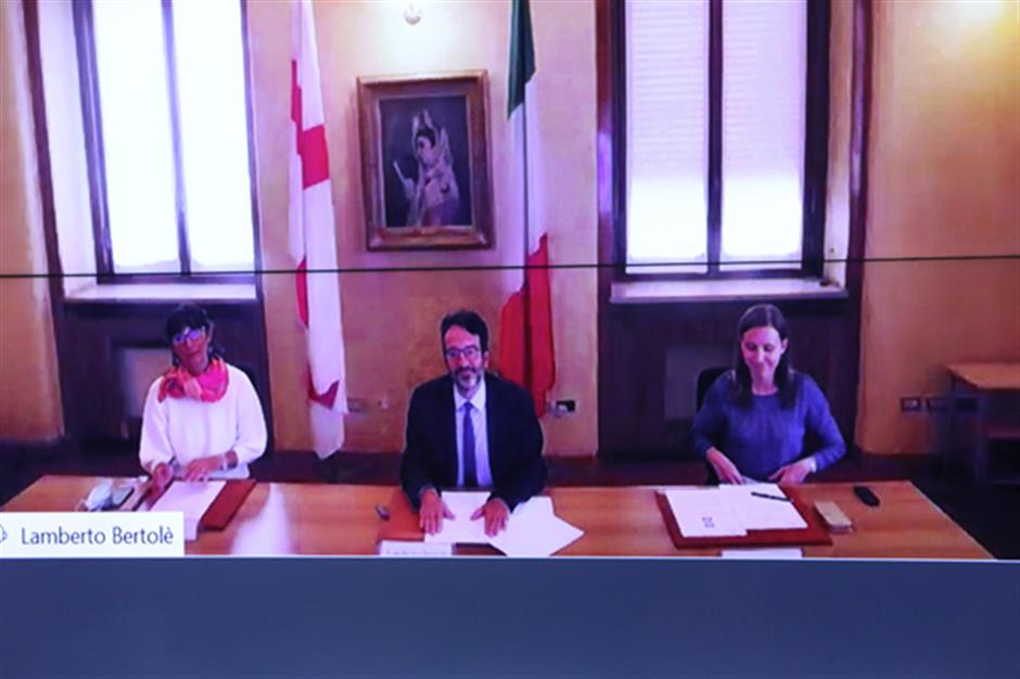Top CPPCC Shanghai official holds video conference with Milan dignitary