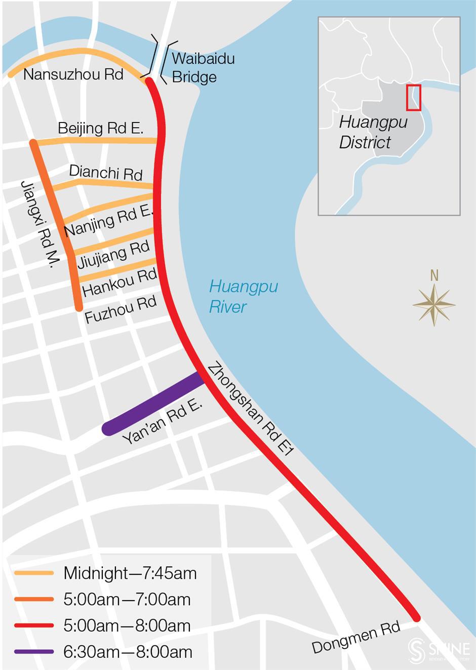 Shanghai marathon road closures announced