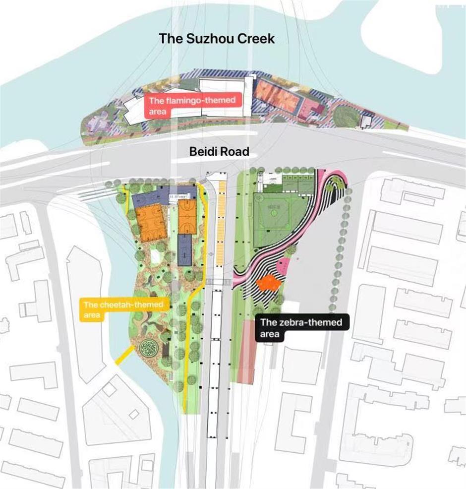 Turning negative spaces under bridges to colorful parks