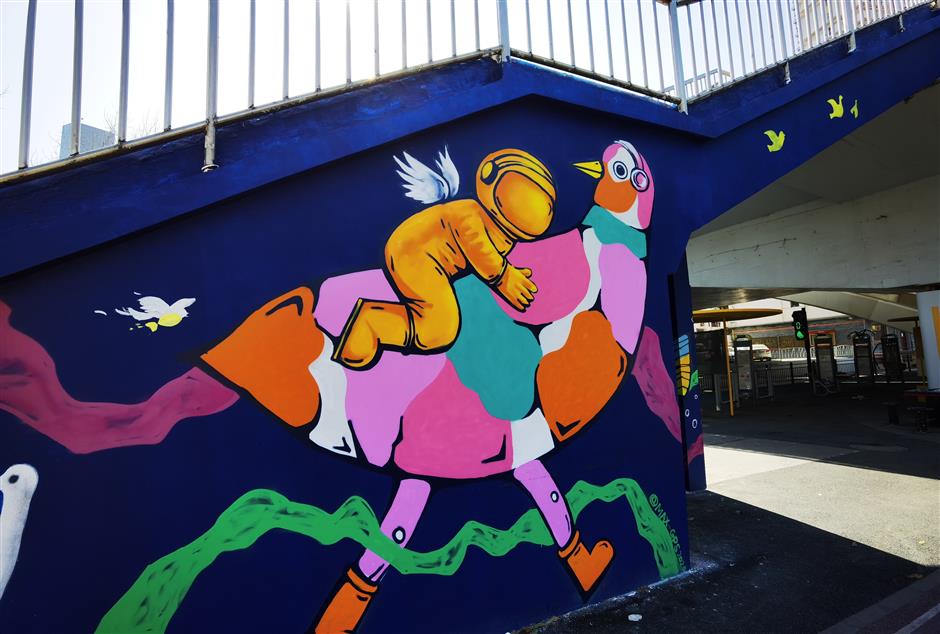 Turning negative spaces under bridges to colorful parks