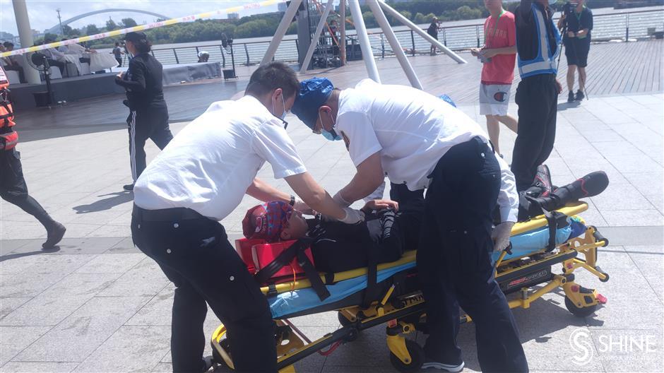 Rescue crews prepare for ferry accidents on Huangpu River