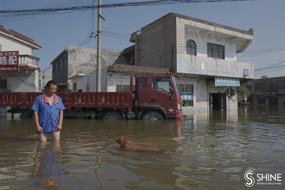 Flood waters still pose a threat for many villages in Henan