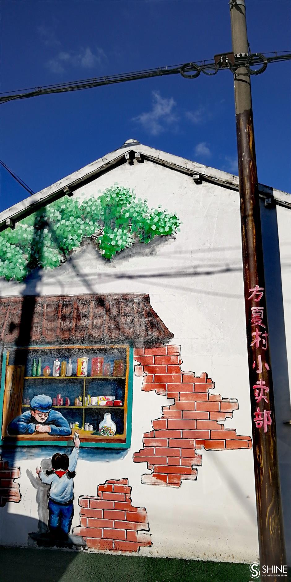 City's artistic wall paintings now seen in rural villages