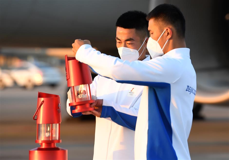 Olympic flame arrives in China for Beijing 2022 Winter Games