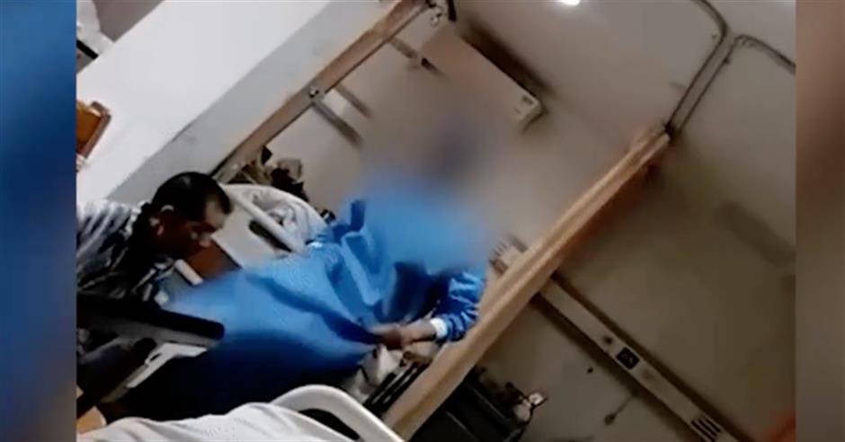 Video of elderly patient being kicked leads to health worker's suspension