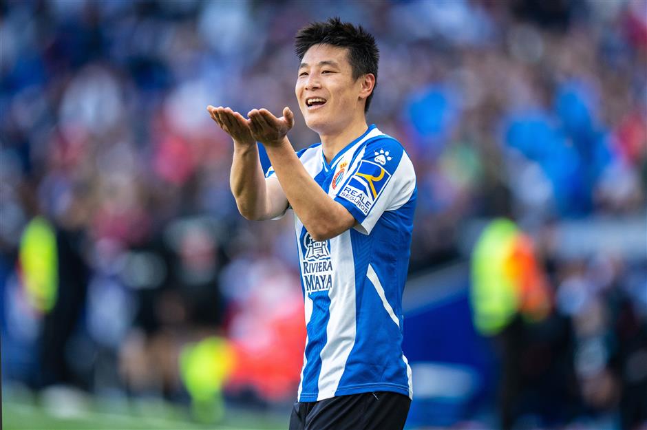 Espanyol striker Wu Lei returns to Shanghai Port after 3-1/2 years in La Liga