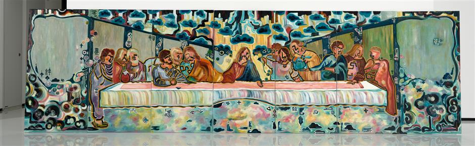 Abstract art meets inconography at Gao Jialu's solo exhibition