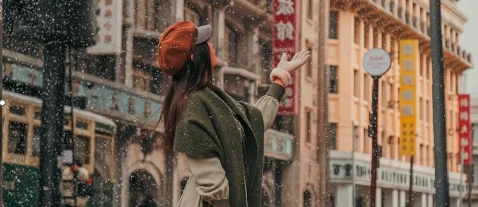 冬日驚喜,上海這些地方「下雪」了!
