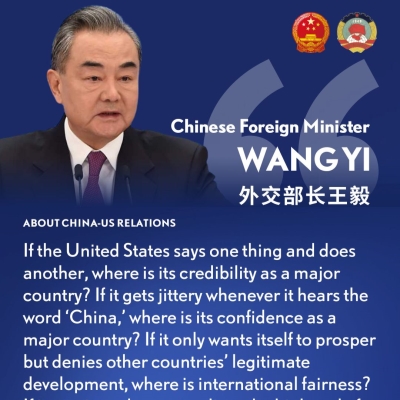 Quote highlights of Chinese Foreign Minister on diplomatic policies