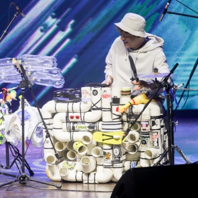 World Earth Day concert features instruments of recycled plastic