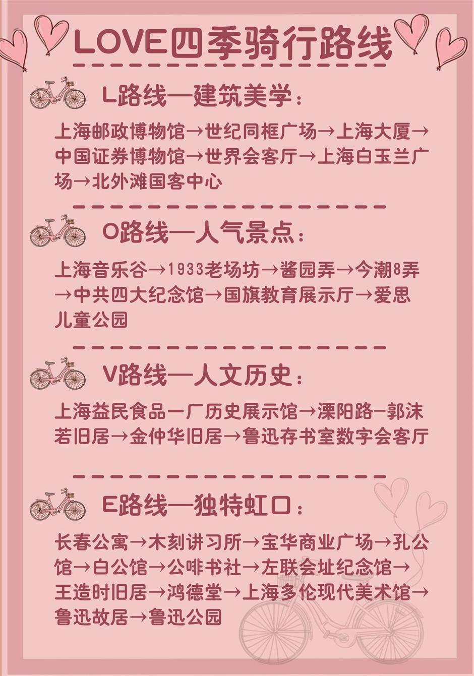 四条骑行线路,骑出超浪漫的LOVE~
