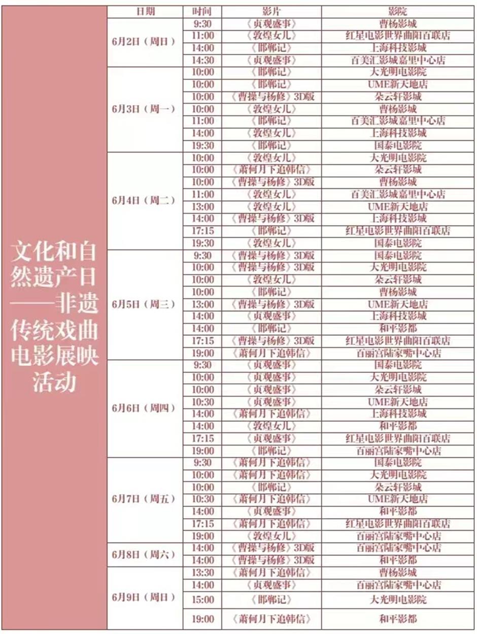 非遗传统戏曲电影展映活动开幕|文化和自然遗产日