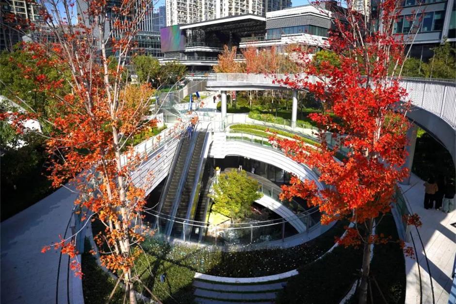 蘇州河畔又發現一座絕美楓葉天橋!還有「巨型中國結」限定新裝扮→