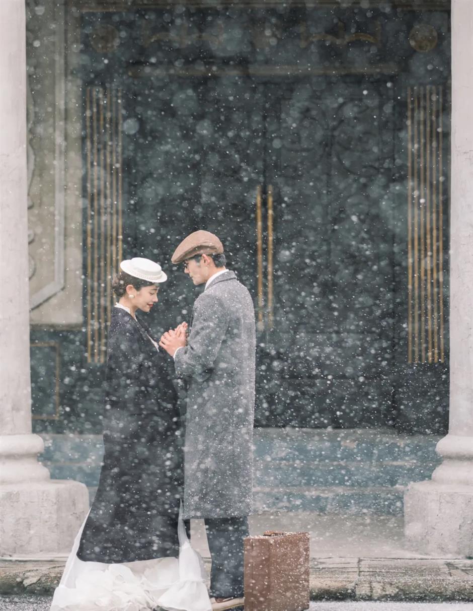 上海「局部有雪」!浪漫值拉滿
