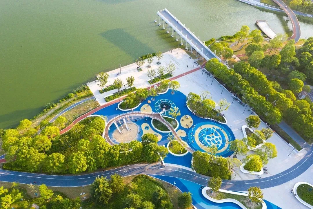 A bird's eye view of Yuanxiang Lake Park