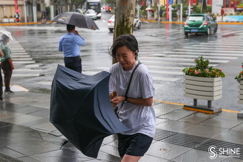 Wet & Wild! Fast & Furious! Shanghai braces for torrid 'inland typhoon'
