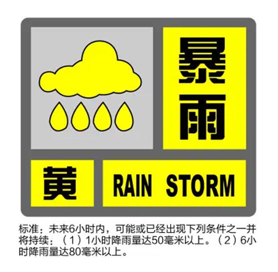 Summer storms strike Shanghai, sparking dual yellow alerts