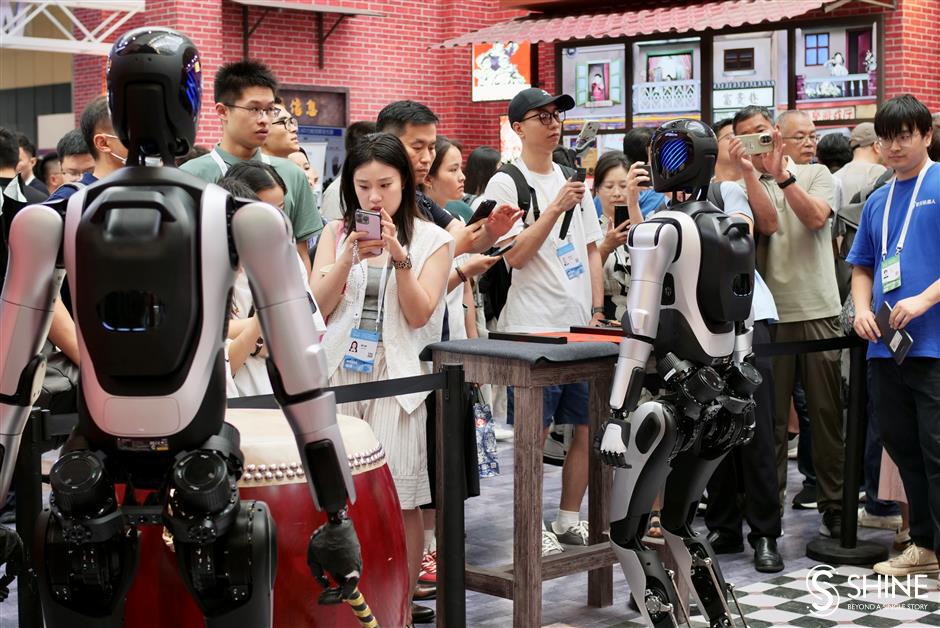 Humanoid robots and Shanghai's role in their development bedazzle AI conference