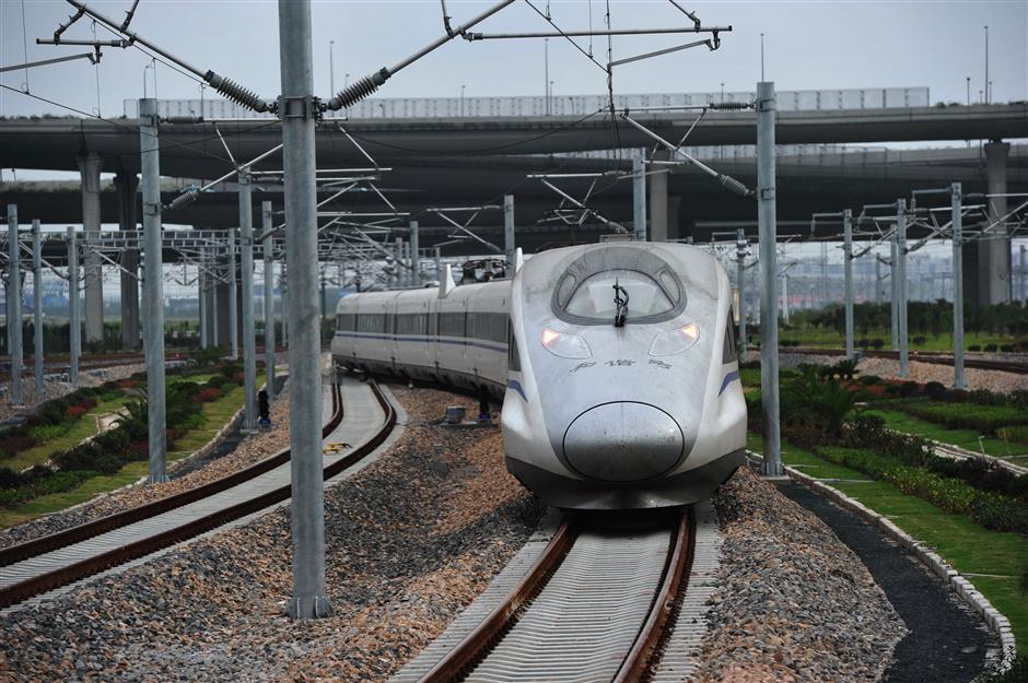 Pudong airport in 40 minutes from Hangzhou on new high-speed rail line