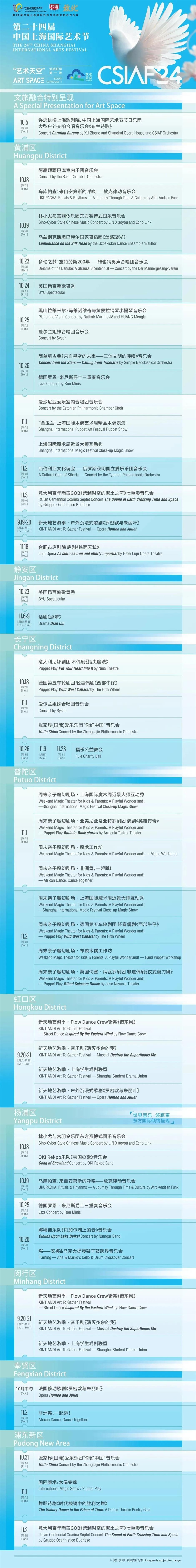 八大板块、1200余场!第二十四届中国上海国际艺术节活动公布