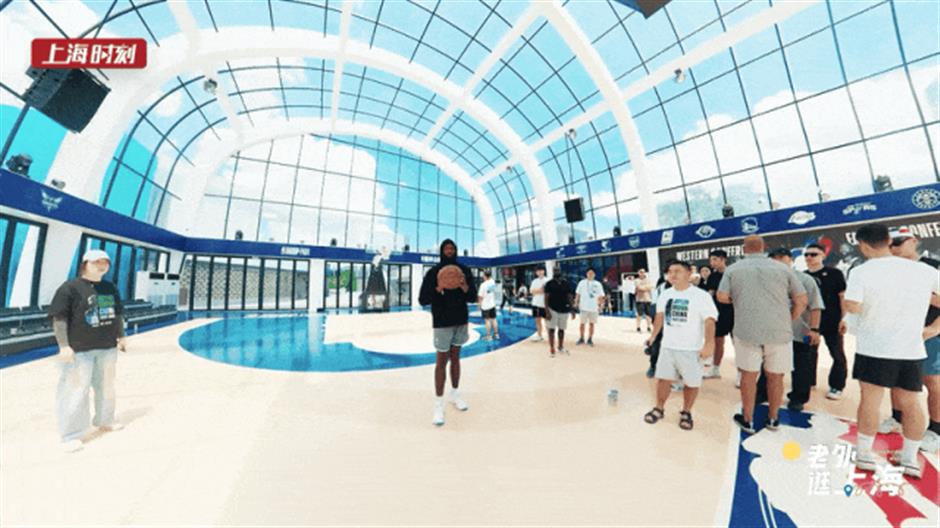 NBA球星打卡上海天际线:当